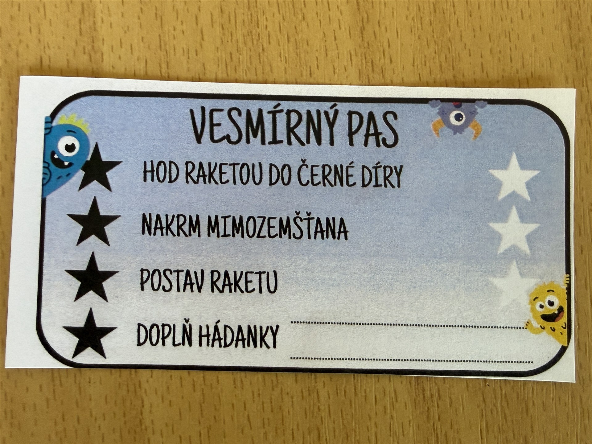 Karneval Vesmír - herna 3, 6, 8