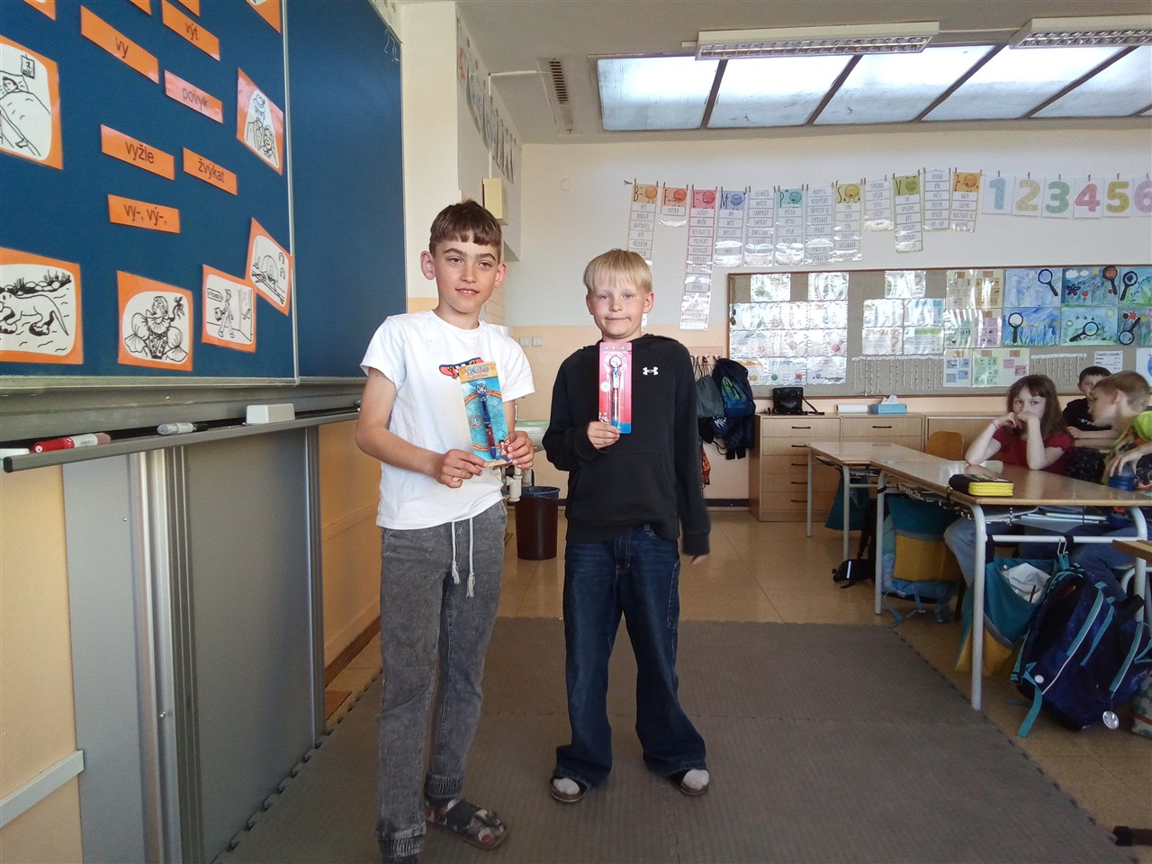 Honza byl druhý a Max třetí.