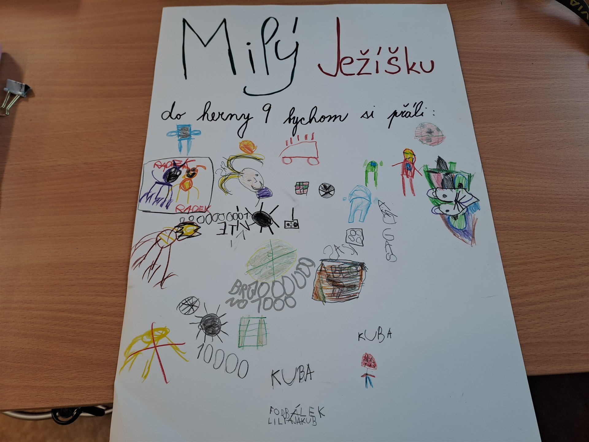 Dopis družinovému Ježíškovi