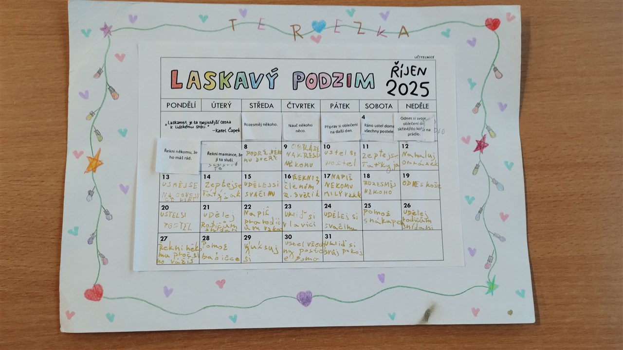 Laskavá výzva - záznamový arch 