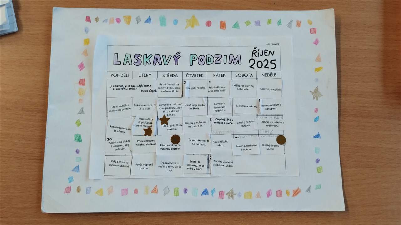 Laskavá výzva - záznamový arch 