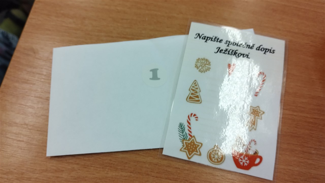 1. úkol: dopis Ježíškovi 